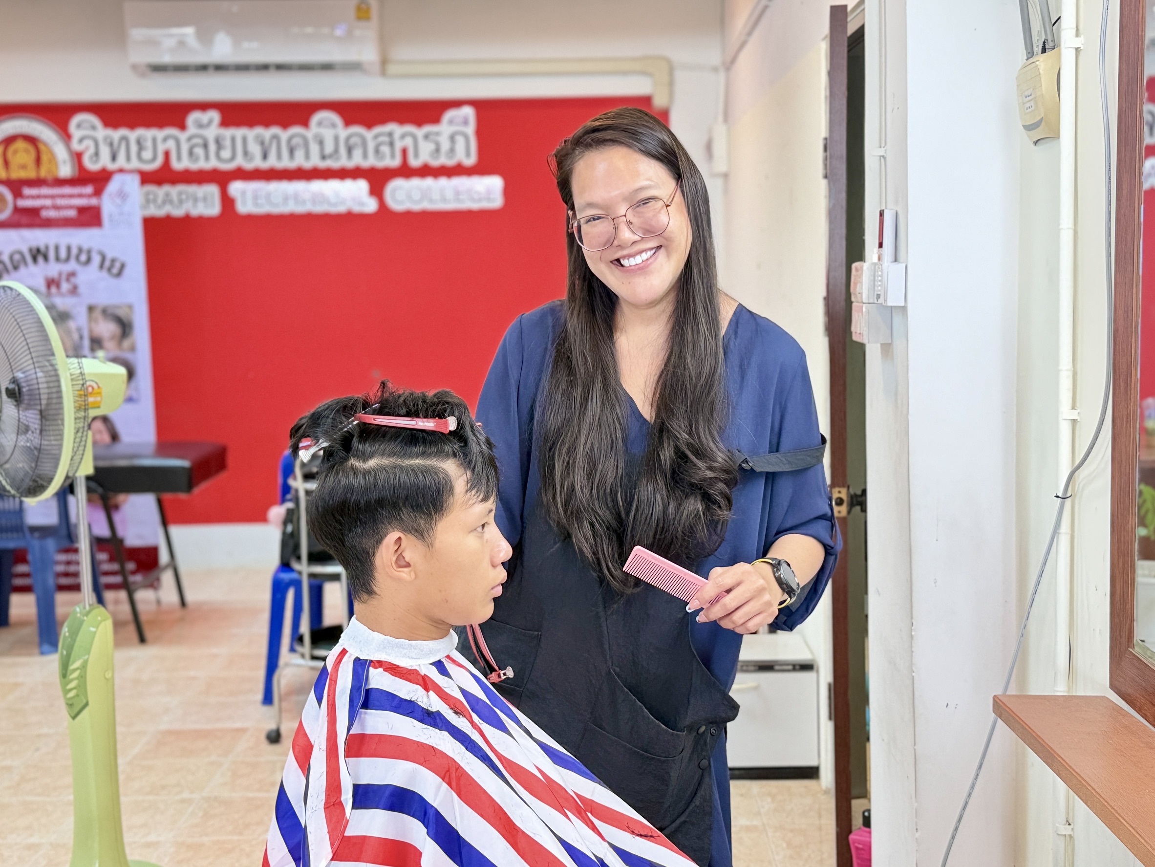 กลุ่มวิชางานเสริมสวย วิชาตัดผมชายระดับ1